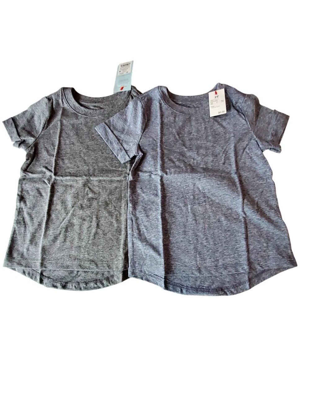 Cat & Jack 2-Pack Toddler T-Shirts Grey & Navy Heather 2T Recycled Cotton Blend